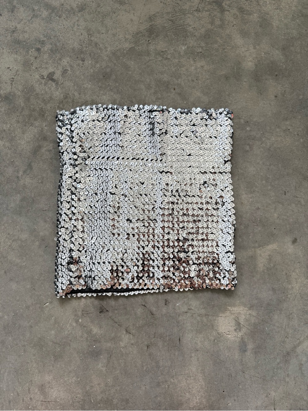 Poof! Silver Sequin Crop Tube Top